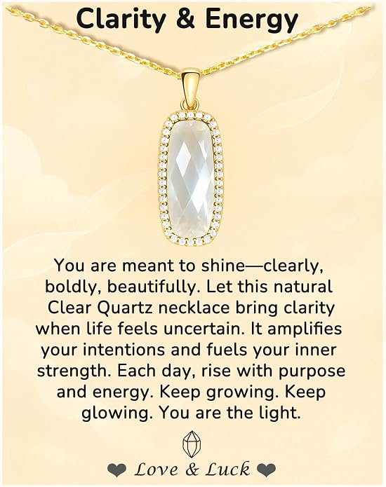 Natural Gemstone New Beginnings Birthday Graduation Gifts 925 Silver Jewelry Plated with 18K Gold Protection Necklace for Women