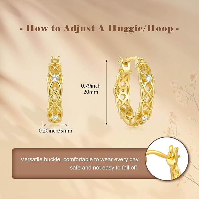 Gold Dainty Hoop Earrings for Women Hypoallergenic Lightweight 14K Gold Huggie Earrings Jewelry Valentines Day Gifts for Wife Girlfriend Her