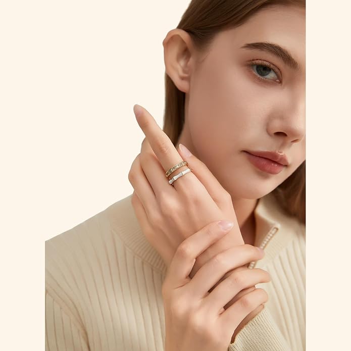 Vintage 14k Gold Ring for Women - Adjustable Carving Open Ring Unique Boho Jewelry Gift for Wedding Band & Daily Wear Ring