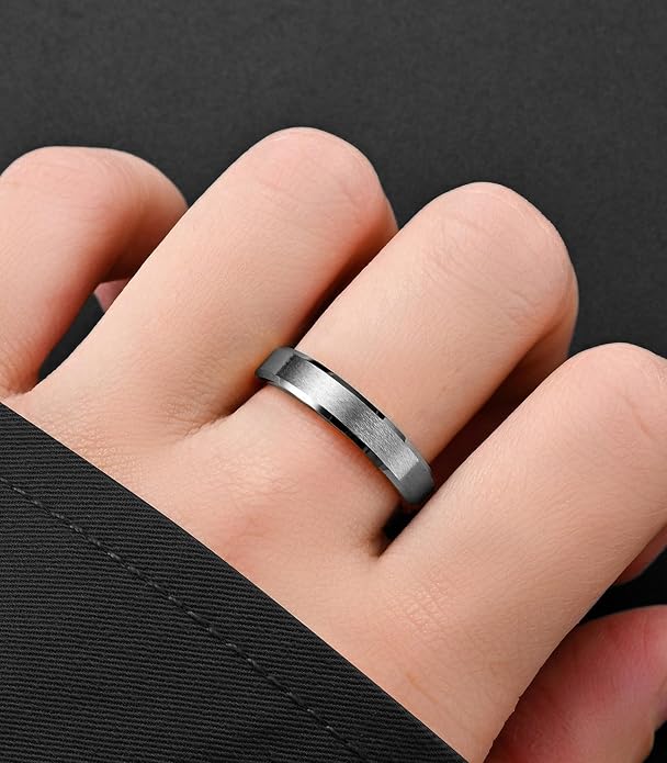 King Ring Tungsten 4/6/8/10mm Rings – Super Polished Matt Finish Tungsten Rings – Designed in USA