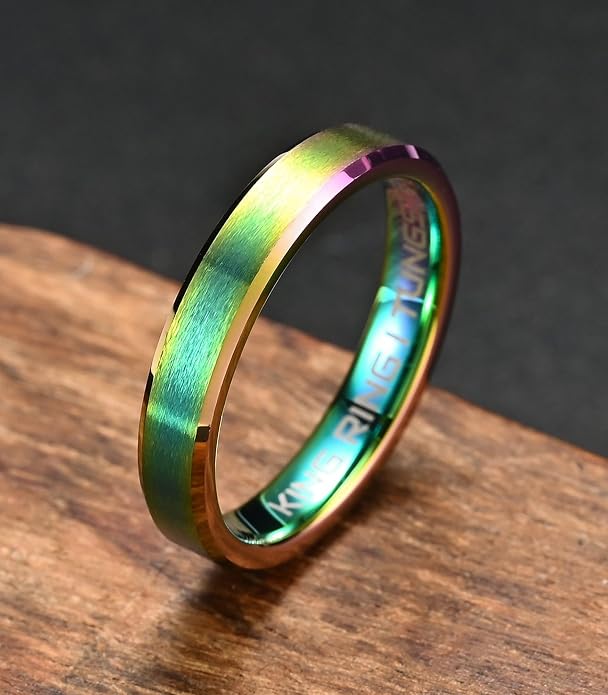 King Ring Tungsten 4/6/8/10mm Rings – Super Polished Matt Finish Tungsten Rings – Designed in USA