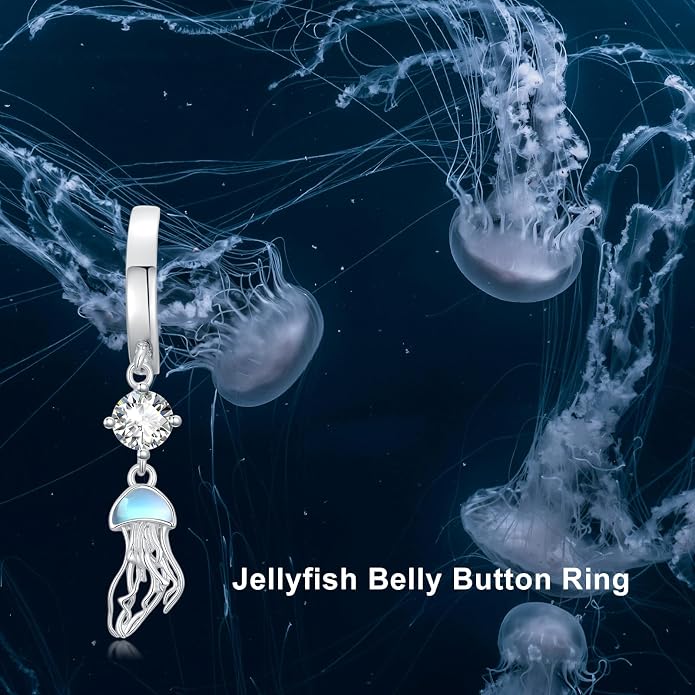 Butterfly Cross Shark Belly Button Ring 925 Sterling Silver Clicker Belly Rings Dangle Navel Ring Hypoallergenic Navel Piercing Belly Piercing Jewelry Gifts for Women