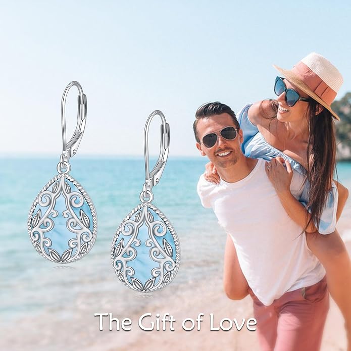 Teardrop Earrings Sterling Silver Filigree Irish Celtic Teardrop Drop Earrings Jewelry Gifts For Women