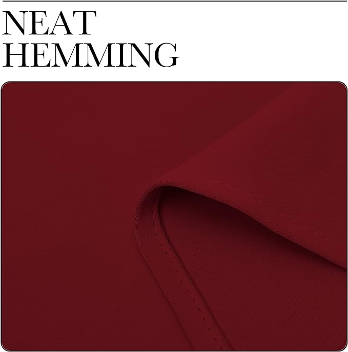 NICETOWN Christmas Burgundy Red Blackout Curtains 72 inches Long, Privacy Room Darkening Drapes for Doorways, Loft (Set of 2, 42 inches by 72 Inch)