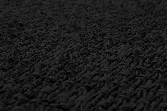 Luul Home Easy Jute Rugs 8x10 Dark Gray Color Living Room Indoor Outdoor Area Rug for Farmhouse Patio and Kitchen Rug High Traffic Washable Easy to Clean Solid Woven Design Outside Carpet (8 x 10)