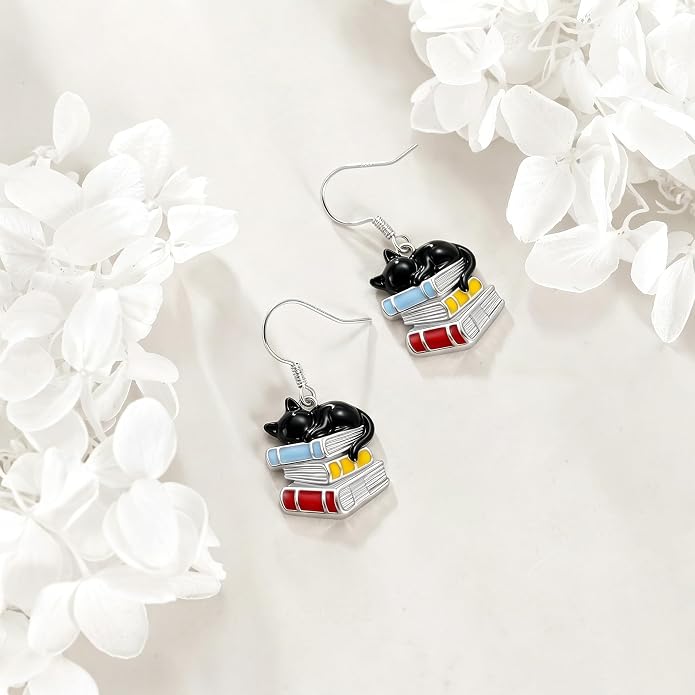 Teacup/Claddagh/Lilith/Book Cat/Star/French Horn/Horse Shoe/Filigree dangle earrings Cute Earrings Jewelry for Women