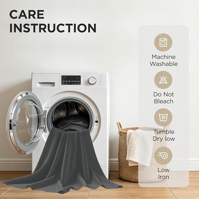 Joydeco 72 Inch Blackout Curtains for Bedroom,Black Out Curtains 72 Inch Long,Grey Curtains with Rod Pocket Back Tab,Noise Reducing Energy Save Wrinkle-Free Drapes,Halloween Window Treatments 2 Panels