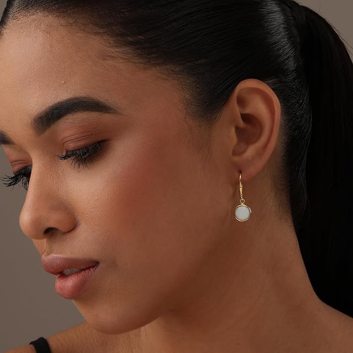 LeCalla 925 Sterling Silver Leverback Drop Earrings Lightweight Bohemia Teardrop Drop Dangle Earring for Women