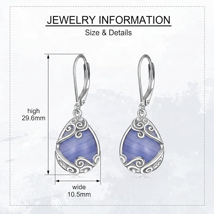Teardrop Tree of Life/Filigree Earrings for Women Dangle Leverback Earrings Jewelry Gift Anniversary For Her