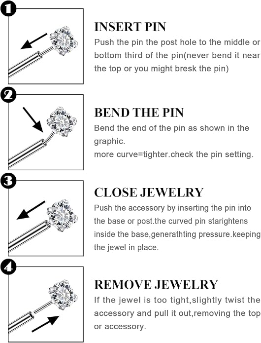 20G 18G 16G Astm F136 Titanium Threadless Flat Back Earrings Nose Studs Tragus Helix Conch Cartilage Lobe Earrings Medusa Labret Snake Bite Monroe Lip Ring Piercing Jewelry For Women Men