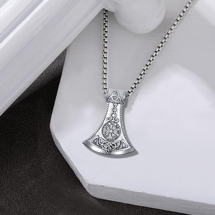 Viking Necklace for Men 925 Sterling Silver Viking Norse Pagan Jewelry Gifts for Women