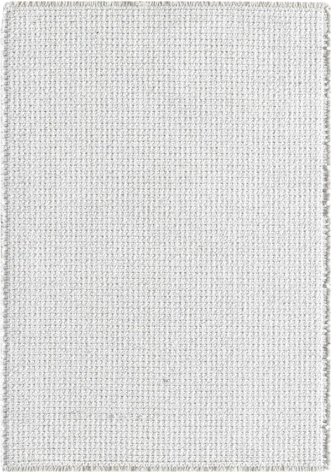 LUXE WEAVERS Two-Tone Fringed Area Rug White 2x3