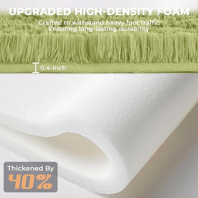 OPPODREAM 9x12 Light Green Rugs for Bedroom, Ultra-Soft Fluffy Area Rugs for Living Room, 9 x 12 Shag Carpet for Nursery, Kids, Girl, Boy, Baby, Plush, Fuzzy, Shaggy, Cute Home Decor