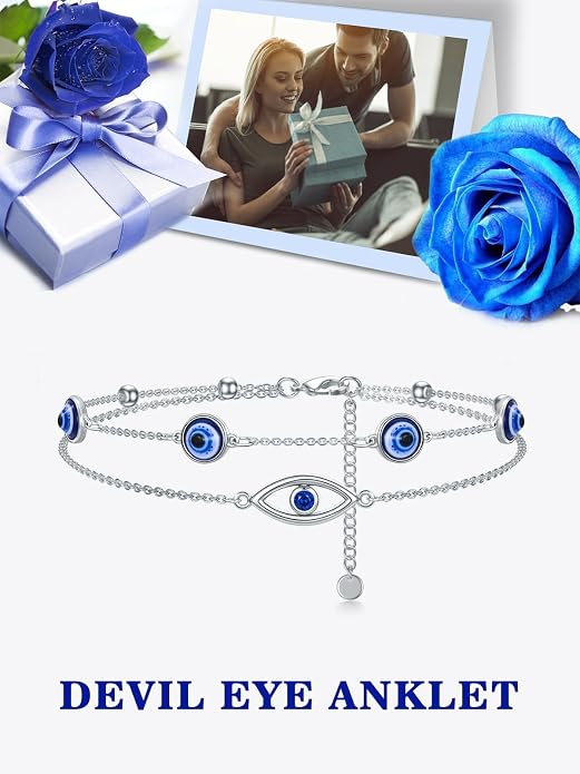 Ankle/Bracelet for Women Sterling Silver Sea Turtle/Butterfly/Mustard Seed/Sister/Sunflower/Elephant Gifts for Birthday Summer Beach Jewelry for Mom Wife Daughter Friend