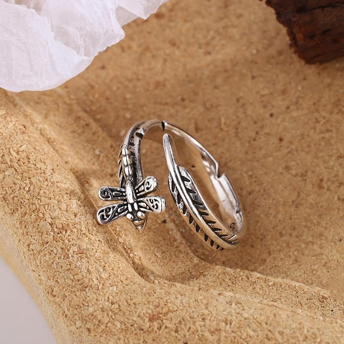 925 Sterling Silver Ring Minimalist Adjustable Rings Band Handmade Rings for Women Girls