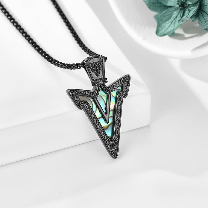 Anchor/Thors Hammer/Arrowhead/Wolf/Raven Necklace for Men 925 Sterling Sliver Jewelry Graduation Gifts for Men Women