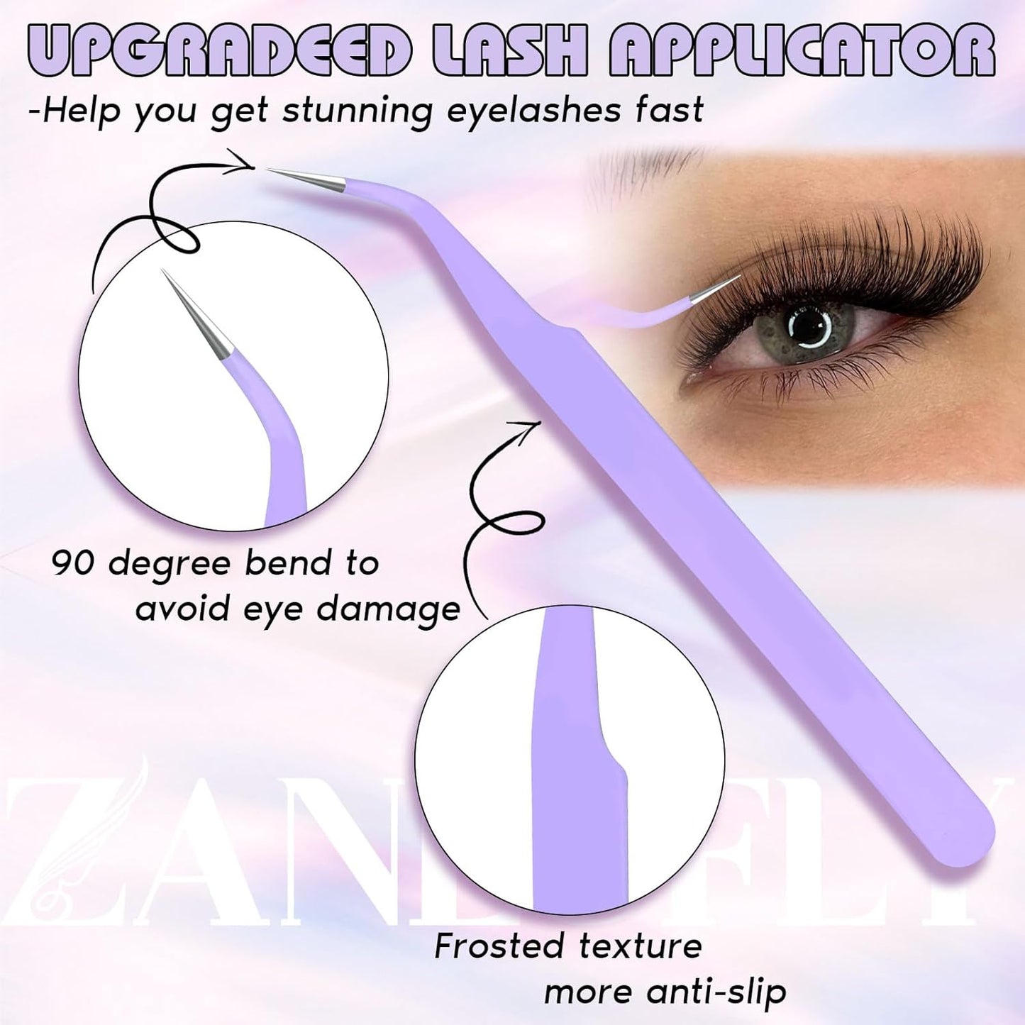 Self Adhesive Cluster Lashes Natural No Glue Eyelash Clusters Self Adhesive Individual Lashes with Clear Strips 10-16MM Wispy DIY Eyelash Extensions by ZANLUFLY