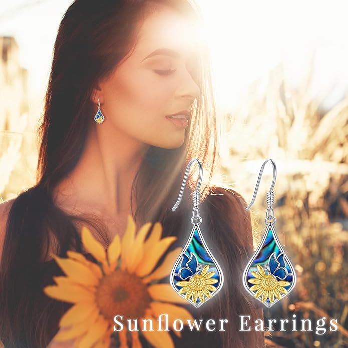 Tree of Life/Cat/Turtle/Butterfly/Flower/Celtic/Turquoise/Moonstone Dangle Earrings for Women Sterling Silver Cute Animals Drop Earrings Jewelry Gifts