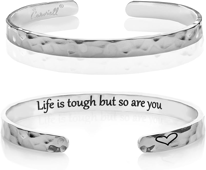 Carviell Bracelet - Gifts for Women – Inspirational, Friendship, Love, Mom, Daughter, Sister, Christian, Graduation, Memorial & Wedding Gifts – 100+ Phrases – Stainless Steel, Gift-Ready