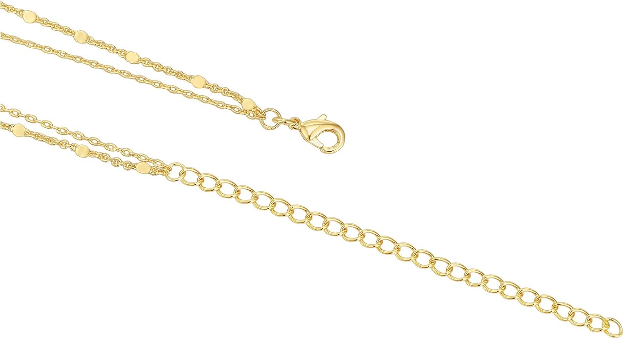 PAVOI 14K Gold Plated Dainty Layering Necklaces for Women | Snake Chain, Curb Link, Paperclip Layered Chains | Trendy Layering Necklace