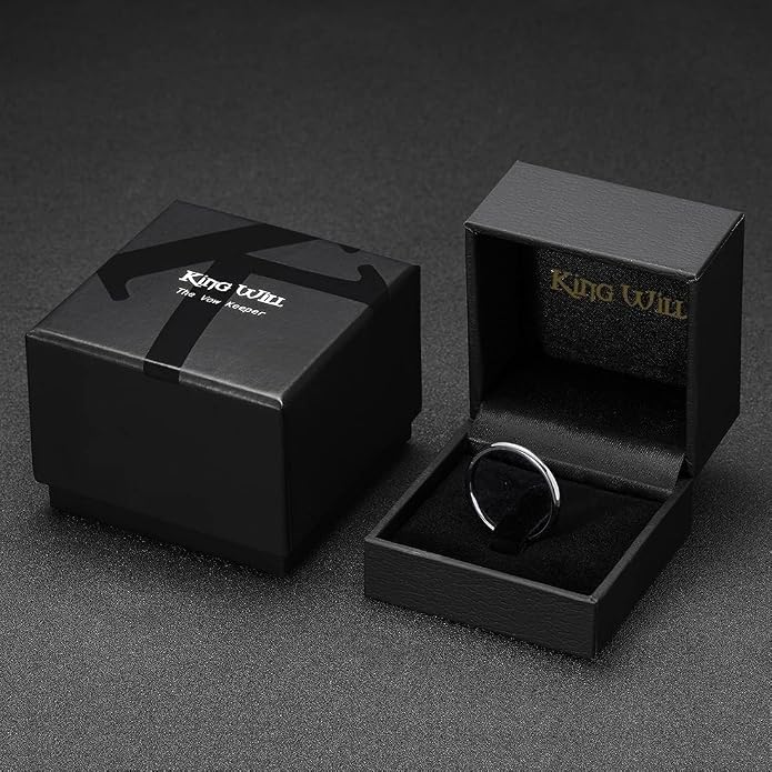 King Will Tungsten Carbide Wedding Band for Men Women Promise Rings for Couples Domed High Polish