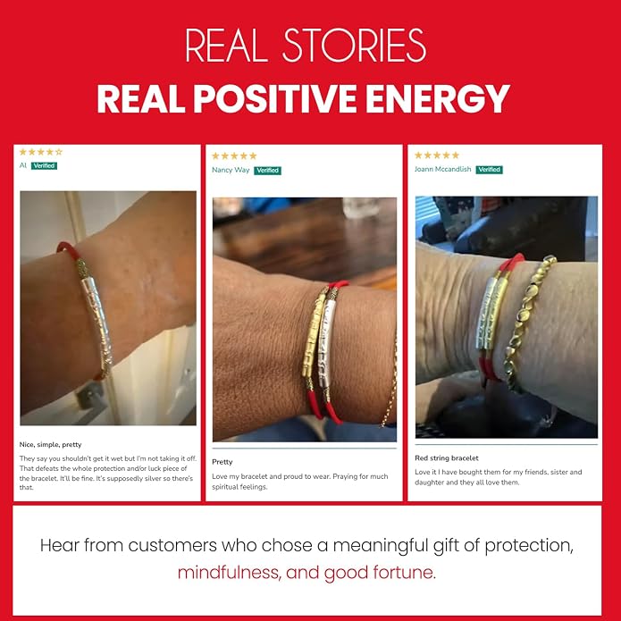 Buddha & Karma Tibetan Red String Bracelet - Handmade Buddhist Lucky Charm for Protection, Good Fortune & Positive Energy - Spiritual Bracelet for Men & Women - Adjustable Bracelets for Daily Wear