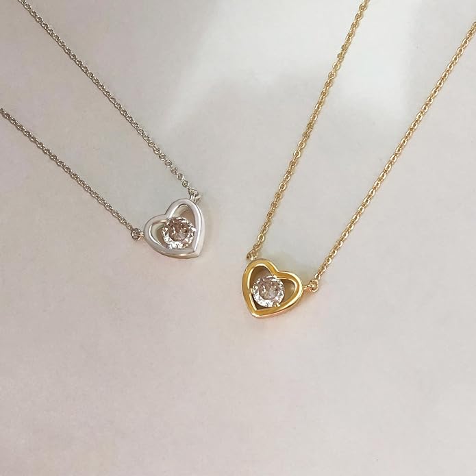 HERIER Cute Heart Necklace Dainty 18k Gold Plated Tiny Heart Pendant Choker Necklaces Small Gold Love Open Heart Chain Necklace for Women Simple Gold Necklace for Women Trendy Jewelry