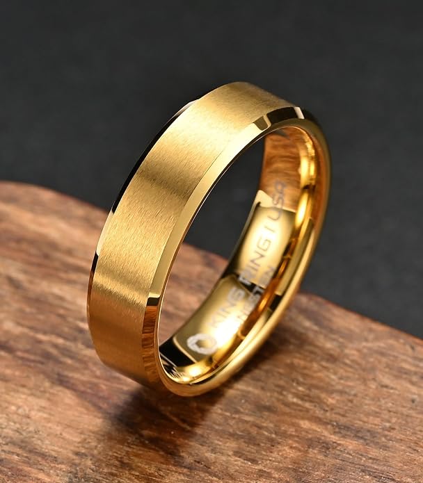 King Ring Tungsten 4/6/8/10mm Rings – Super Polished Matt Finish Tungsten Rings – Designed in USA