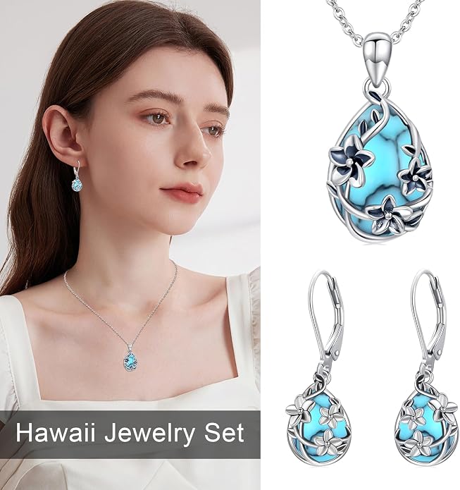 Flower Earrings 925 Sterling Silver Flower Teardrop Leverback Dangle Earrings Jewelry Gifts for Women Girls