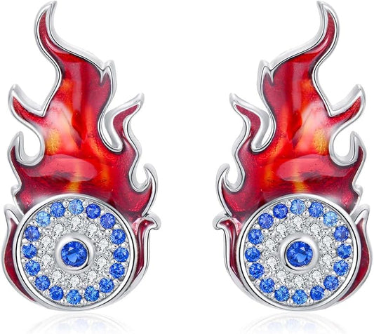PROESS Sword/Lotus/Hummingbird/Squirrel/Cow Earrings Skull Stud Earrings 925 Sterling Silver Earrings Birthday Christmas Jewelry Gifts for Women Men
