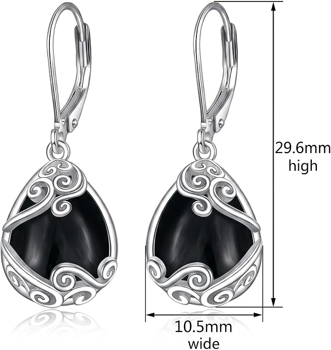 Teardrop Tree of Life/Filigree Earrings for Women Dangle Leverback Earrings Jewelry Gift Anniversary For Her