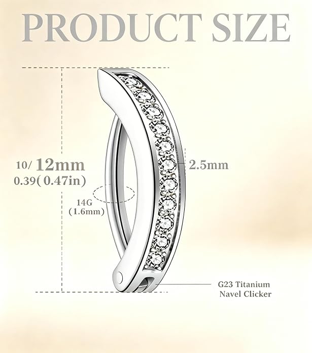Color Moissanite Titanium Belly Button Ring, Gold Silver Plated Internally Threaded Navel Piercing Jewelry, Hypoallergenic Implant Grade G23 Titanium Belly Ring, Brilliant Cut Moissanite Belly Piercing Rings for Women Men