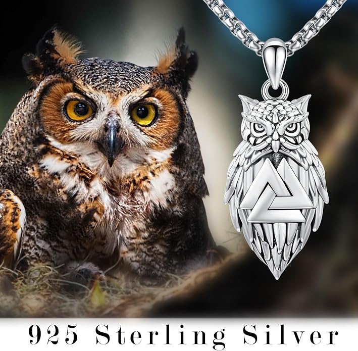 Viking Necklace for Men 925 Sterling Silver Rune Amulet Pendant Nordic Necklace Viking Jewelry Gift for Father Husband Son
