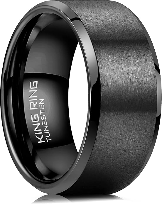 King Ring Tungsten 4/6/8/10mm Rings – Super Polished Matt Finish Tungsten Rings – Designed in USA