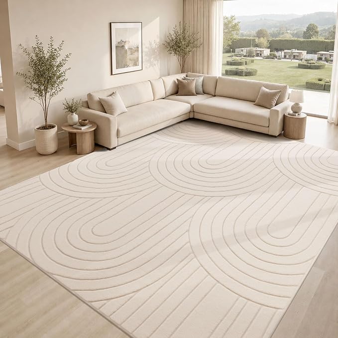 Sour Lemon 8x10 Area Rugs for Living Room，Washable Rug Modern Soft Large Area Rug for Bedroom, 3D with Soft High-Low Pile Non-Slip Carpet Mat for Kids Room Dining Room Kitchen Office
