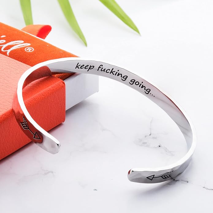 Carviell Bracelet - Gifts for Women – Inspirational, Friendship, Love, Mom, Daughter, Sister, Christian, Graduation, Memorial & Wedding Gifts – 100+ Phrases – Stainless Steel, Gift-Ready