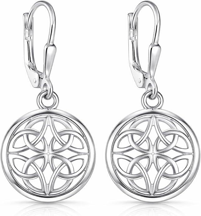 Charmsy 925 Sterling Silver Filigree Earrings for Women | Lightweight Diamond-Cut Openwork Leverback Dangle Earrings | Romantic Jewelry Gifts for Women