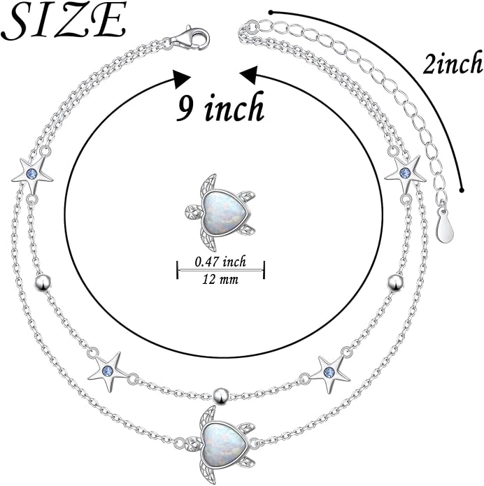 Anklets for Women 925 Sterling Silver Blue Evil Eye Infinity Butterfly Adjustable Multilayer Layered Summer Beach Ankle Bracelet Foot Chain Jewelry for Women