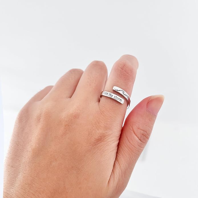 925 Sterling Silver Inspirational Rings for Women Hope Rings Encouragement Jewelry