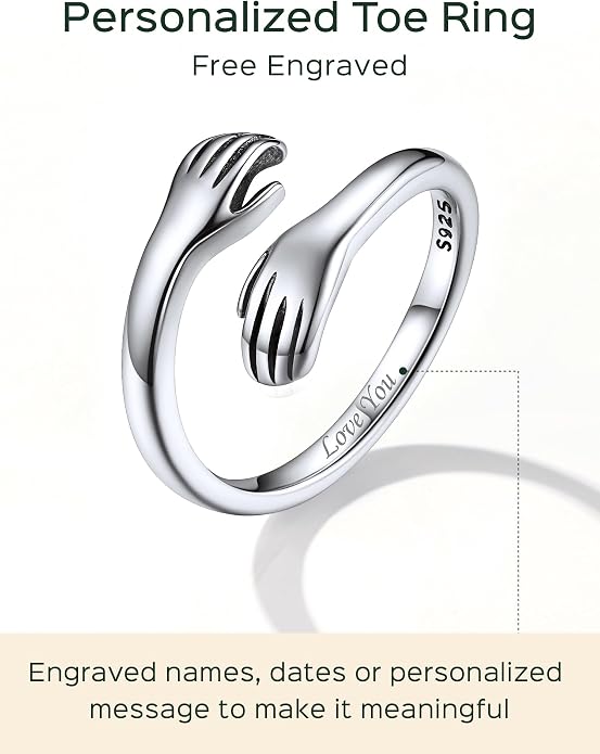 ChicSilver Toe Rings for Women 925 Sterling Silver Toe Ring Hypoallergenic Adjustable Open Rings for Women Summer Jewelry