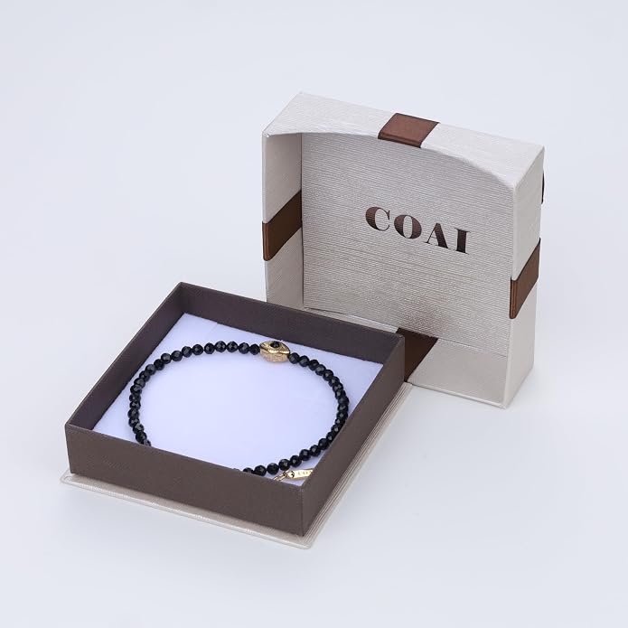 COAI Evil Eye Anklet for Women, Summer Waterproof Anklet for Women Lapis Lazuli Moonstone Black Tourmaline Ankle Bracelet