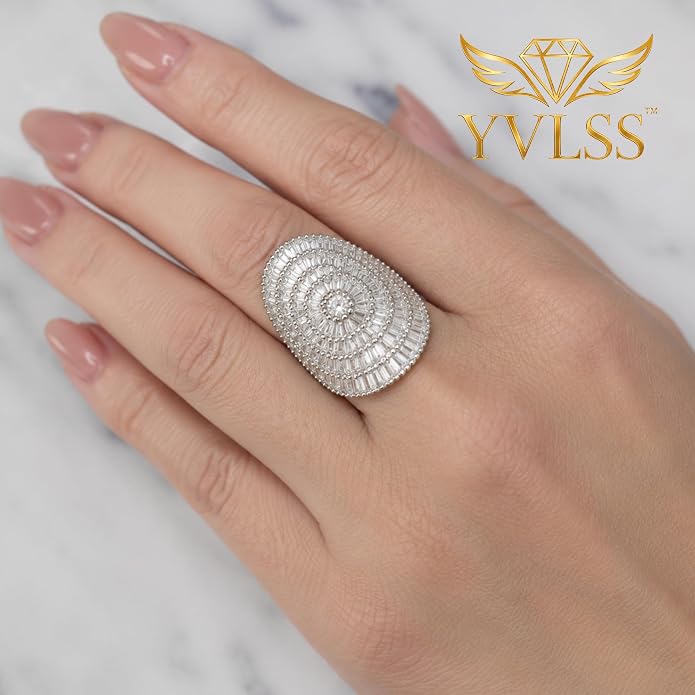 925 Sterling Silver Chunky Rings for Women Thick Dome Ring : Fashion Ring, Statement Jewelry for Women, Jewelry for Everyday Wear, Gift for Her