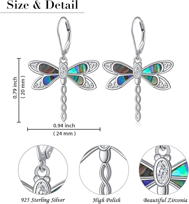 925 Sterling Silver Filigree Dangle Drop Earrings Daisy/Lotus/Rose Flower/Moonstone Leverback Teardrop Earrings for Women Infinity Celtic Knot Daisy Lotus Jewelry for Mothers Day