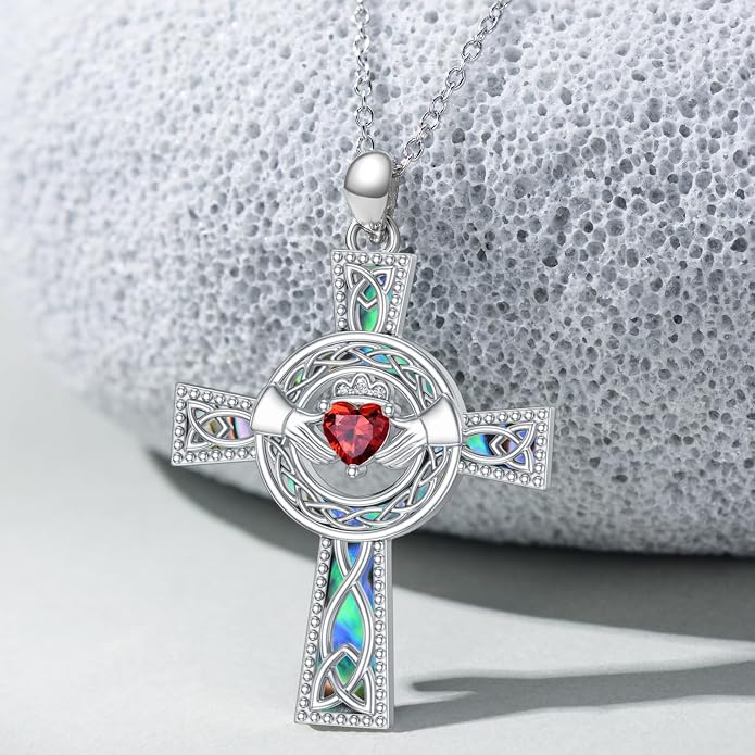 Cross Necklace for Women 925 Sterling Silver Crucifix Pendant Christian Cross Jewelry for Women Men