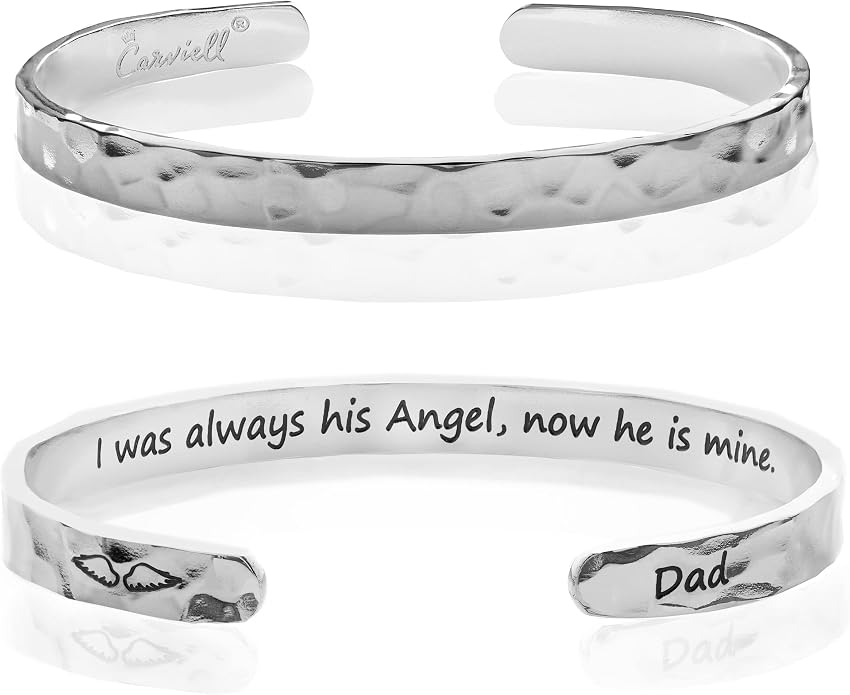 Carviell Bracelet - Gifts for Women – Inspirational, Friendship, Love, Mom, Daughter, Sister, Christian, Graduation, Memorial & Wedding Gifts – 100+ Phrases – Stainless Steel, Gift-Ready
