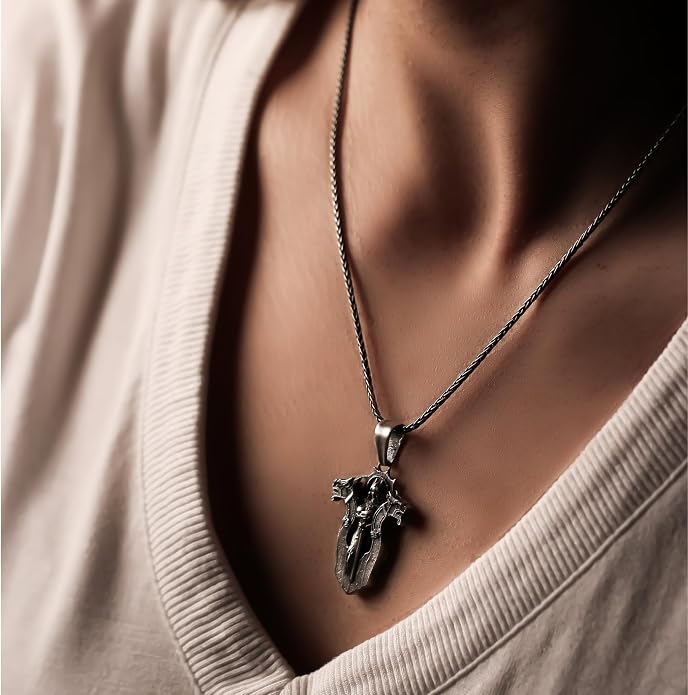 Goddess Freyja Charm Necklace, Freyja Necklace,Viking Jewelry,Viking Christmas Gift, Pagan Pendant, Norse Jewelry For Men,Norse Mythology