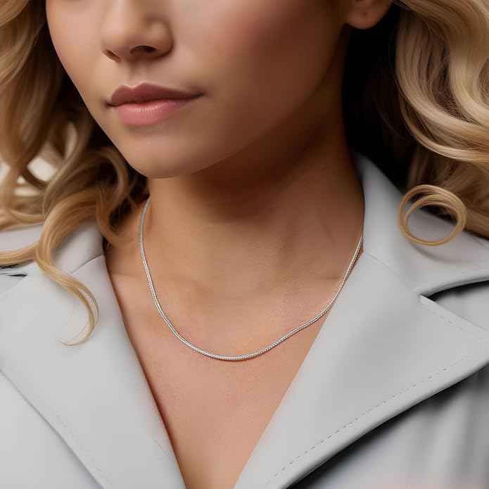 LeCalla 925 Sterling Silver Italian Jewelry Adjustable Chain Necklace, Sliding Bolo Chain Necklace for Women Slider Chain 14 to 24 Inch.