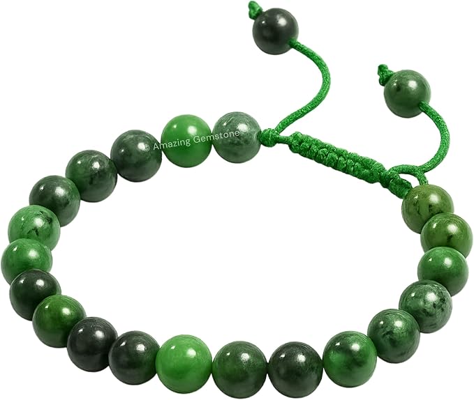 Amazing Gemstone Ruby Zoisite Bracelet, Gifts for Men & Women - Protection Healing Crystal Bracelet - 8mm Gemstone Beaded Adjustable Bracelet, Pulseras para Hombres Mujer Stocking Stuffers