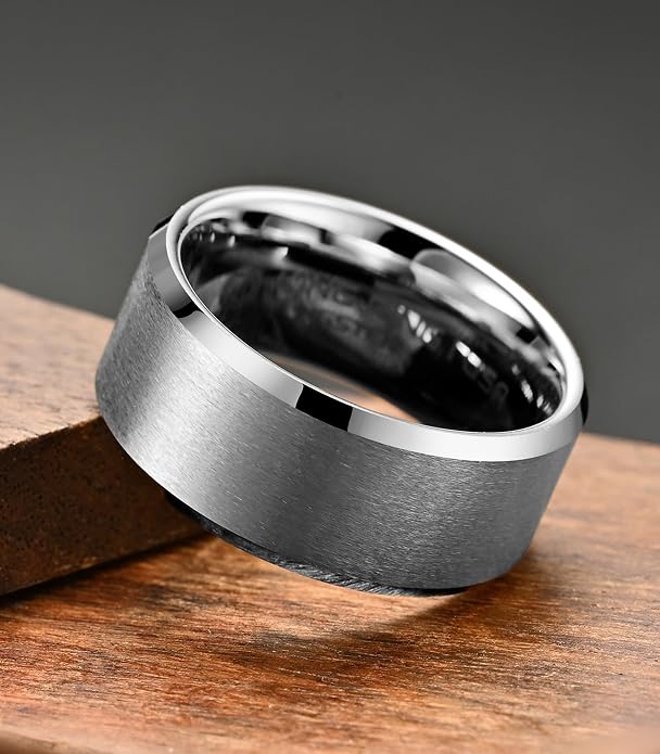 King Ring Tungsten 4/6/8/10mm Rings – Super Polished Matt Finish Tungsten Rings – Designed in USA