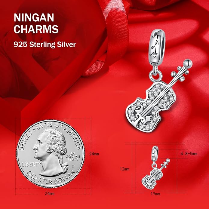 NINGAN 925 Sterling Silver Charm Golden Love Charm Buckle Safety Chain Travel Bead Firefly Dragonfly Pendant, Suitable for Women Bracelet and Necklace as Gift from Mom and Friends